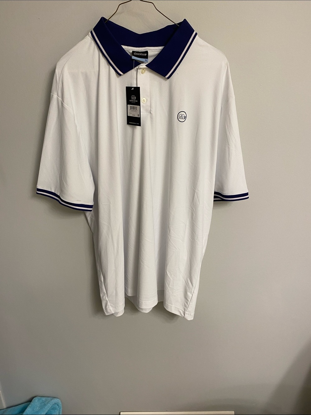 Classic White Polo with Navy Trim by Good Good